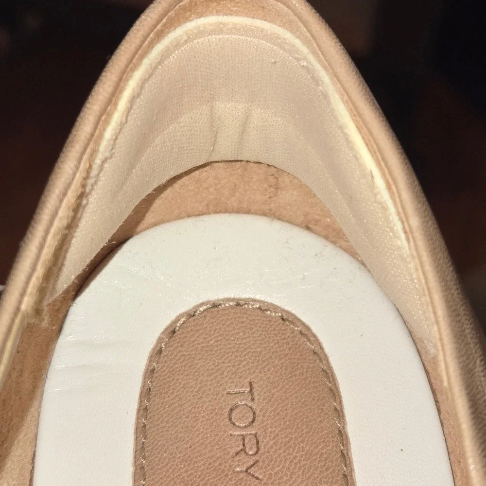 Tory Burch Georgia Ballet Flats Womens 11 Almond Flour Beige Leather 134895